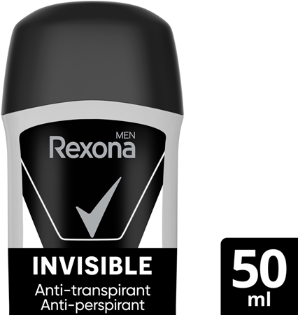 Rexona Men Invisible pieštukinis antiperspirantas baltoms dėmėms šalinti