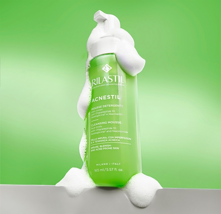 Rilastil Acnestil Cleansing Foam Balancing Sebum Production for oily acne-prone skin