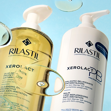 Rilastil Xerolact Cleansing Oil huile nettoyante pour peaux sèches à atopiques
