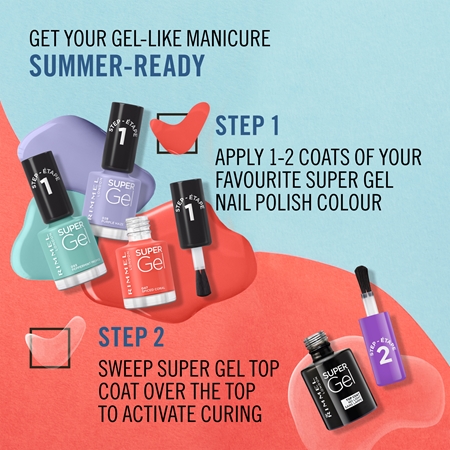 Rimmel Super Gel esmalte para uñas en gel sin usar lámpara UV/LED