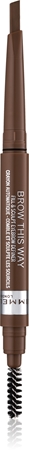Rimmel Brow This Way svinčnik za obrvi s krtačko 2v1