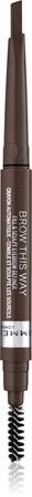 Rimmel Brow This Way svinčnik za obrvi s krtačko 2v1
