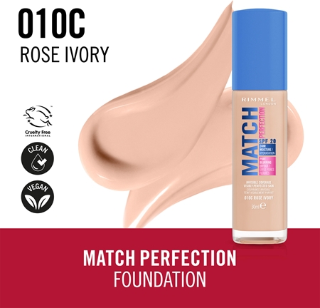 Rimmel Match Perfection podkład w płynie SPF 20