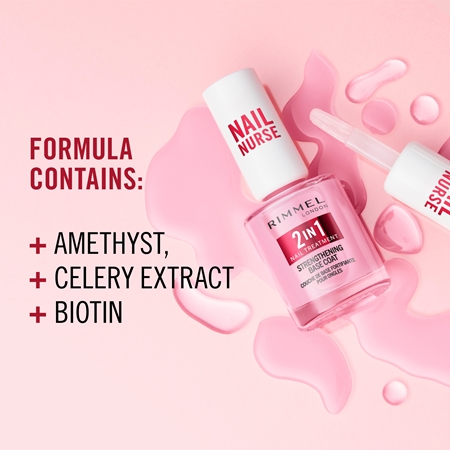 Rimmel Nail Nurse 2-in-1 nagų lako pagrindas standinamojo poveikio