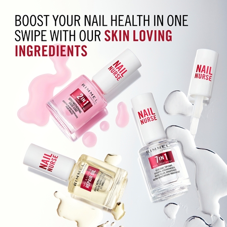 Rimmel Nail Nurse 2-in-1 nagų lako pagrindas standinamojo poveikio