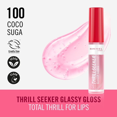 Rimmel Thrill Seeker Glassy Gloss Apjomu piešķirošs lūpu spīdums