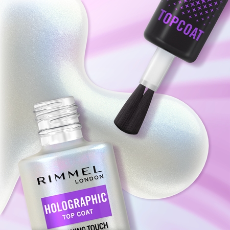 Rimmel Holographic Top Coat with glitter