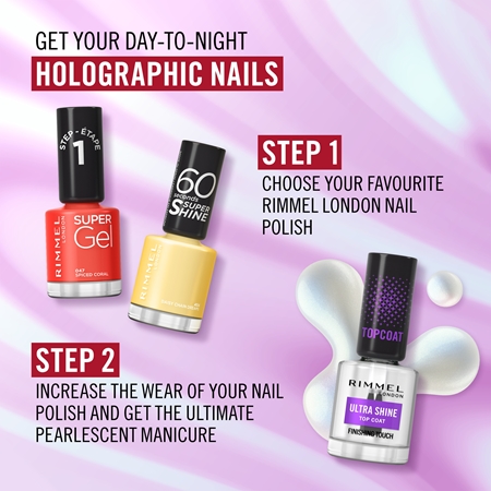 Rimmel Holographic Top Coat with glitter