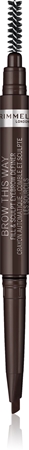 Rimmel Brow This Way tužka na obočí s kartáčkem 2 v 1