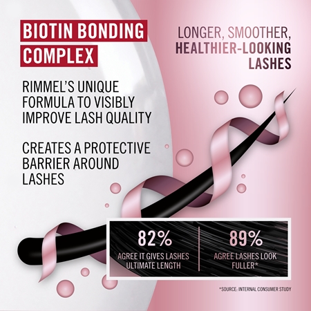 Rimmel Wonder'Bond Volumising and Lengthening Mascara to support eyelash growth