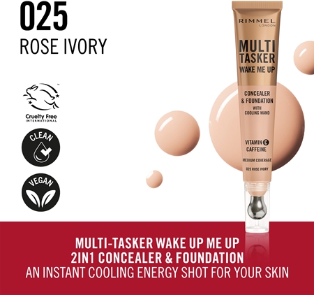 Rimmel Multi-Tasker Wake Me Up make-up a korektor pro rozjasnění pleti