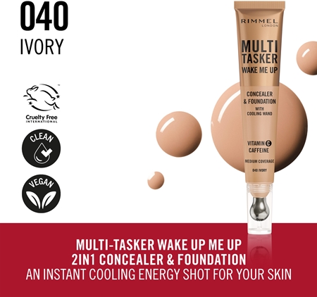 Rimmel Multi-Tasker Wake Me Up puder in korektor za osvetlitev kože