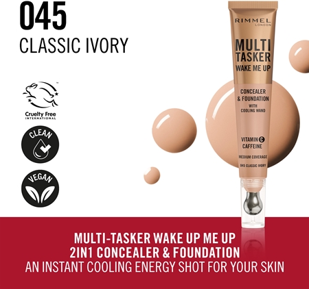 Rimmel Multi-Tasker Wake Me Up puder in korektor za osvetlitev kože