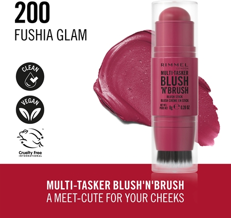 Rimmel Multi-Tasker Blush'N'brush Blush Stick with a brush