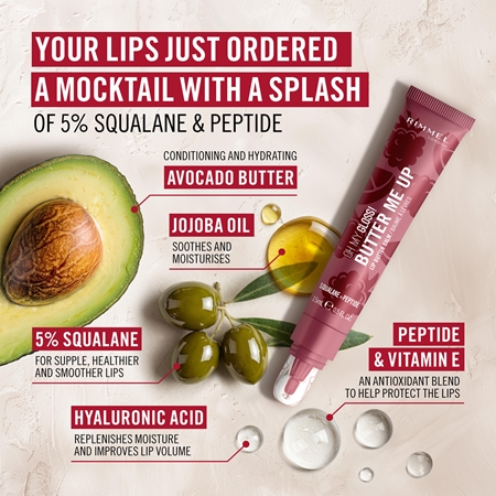Rimmel Oh My Gloss! Butter Me Up feuchtigkeitsspendendes Lippenbalsam