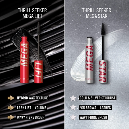 Rimmel Thrill Seeker Mega Star long-lasting mascara with glitter
