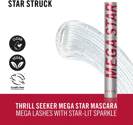 Rimmel Thrill Seeker Mega Star long-lasting mascara with glitter