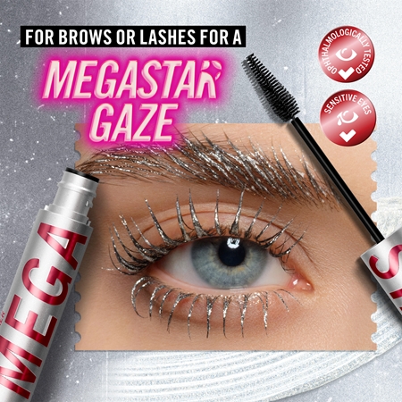 Rimmel Thrill Seeker Mega Star long-lasting mascara with glitter