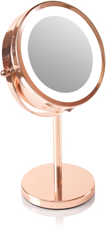 RIO Rose gold mirror Specchietto cosmetico con illuminazione LED