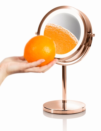 RIO Rose gold mirror Specchietto cosmetico con illuminazione LED