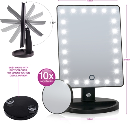 RIO Led Touch Dimmable Comestic Mirror Cosmetische Spiegel