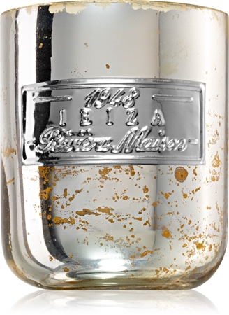 Bougie Pilier Décorative Rivièra Maison Beige Monogram RM - 9,5x15cm - Paraffine Premium