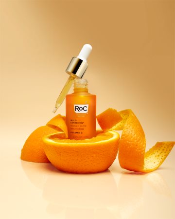 RoC Multi Correxion Revive + Glow sérum iluminador com vitamina C para rosto e pescoço