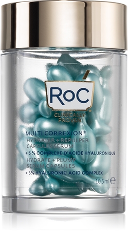 RoC Multi Correxion Hydrate & Plump drėkinamasis serumas kapsulėmis