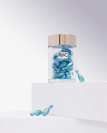 RoC Multi Correxion Hydrate & Plump drėkinamasis serumas kapsulėmis