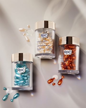 RoC Multi Correxion Hydrate & Plump drėkinamasis serumas kapsulėmis