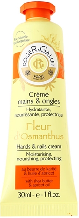 Roger & Gallet Fleur d'Osmanthus creme para mãos e unhas com manteiga de karité e óleo de caroço de alperce