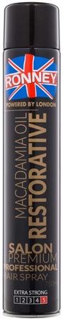 Ronney Macadamia Oil Restorative lak na vlasy so silnou fixáciou