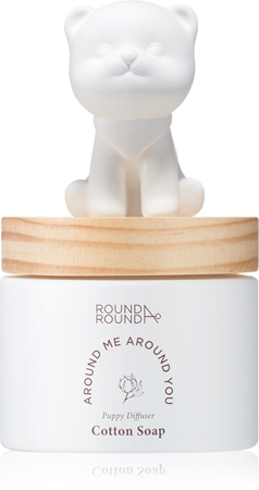 ROUND A‘ROUND Puppy Refreshing Pome - Cotton Soap aroma diffuser with refill