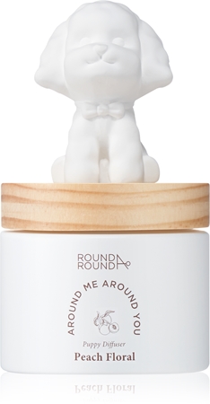 ROUND A‘ROUND Puppy Happy Poodle - Peach Floral Aroma Diffuser mit ...