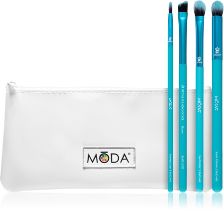MODA Royal & Langnickel Make-up-Pinsel-Set 5-tlg. – Mit Tasche | Für Smokey Eyes & Linien