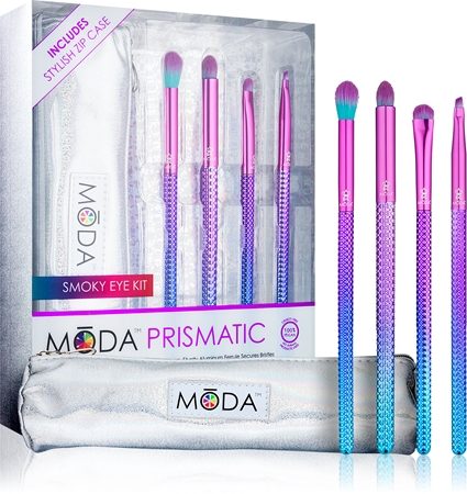 Royal and Langnickel Moda Prismatic Smokey Eye sada štětců s pouzdrem pro ženy