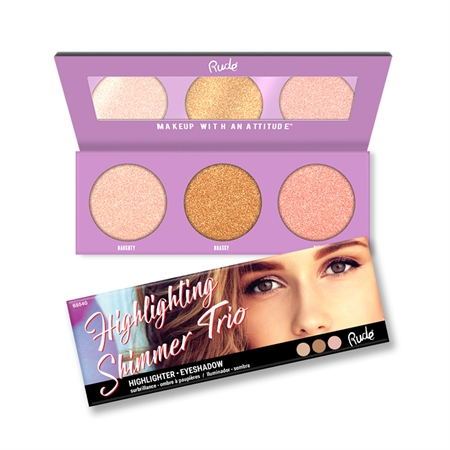 Rude Cosmetics Highlighting Shimmer Trio palette di illuminanti