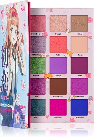 Rude Cosmetics Manga Collection Pigments & Shadows Palette Acu ēnu palete