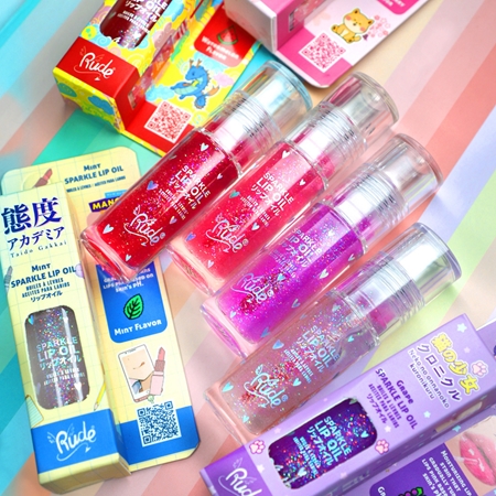 Rude Cosmetics Manga Collection Sparkle Lip Oil huile teintée pour les lèvres pour un effet naturel