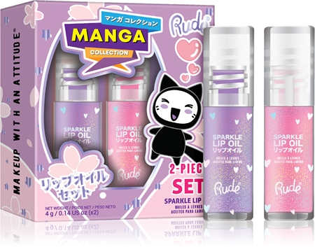 Rude Cosmetics Manga Collection Läpp-set Strawberry And Grape Duo