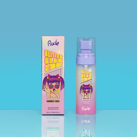 Rude Cosmetics Glitter Glow spray utrwalający makijaż z brokatem