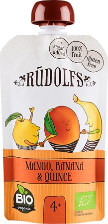 Rudolf’s BIO mango, banán a dule ovocný príkrm