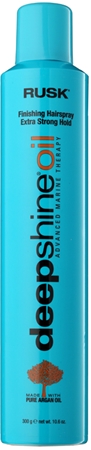 Rusk Deep Shine Oil spray de cabelo para secagem rápida para fixação e forma