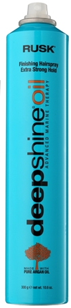 Rusk Deep Shine Oil spray de cabelo para secagem rápida para fixação e forma