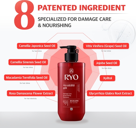 RYO Damage Care & Nourishing Shampoo Intensive Regenerating Shampoo for damaged hair