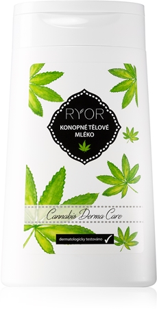 RYOR Cannabis Derma Care konopné tělové mléko pro velmi citlivou pokožku se sklonem k podráždění a zarudnutí