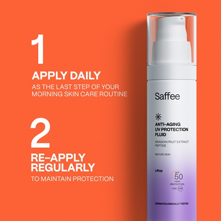 Saffee LiftUp Anti-aging UV Protection Fluid Schützendes Fluid gegen Hautalterung