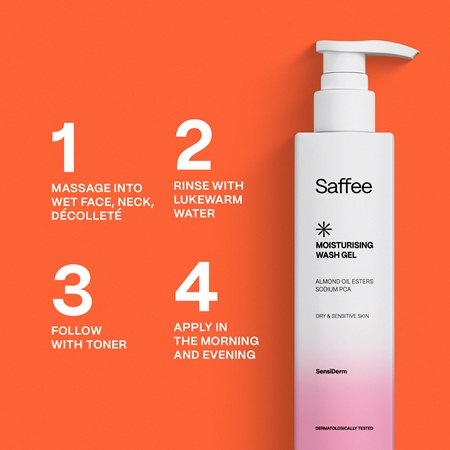 Saffee SensiDerm Moisturising Wash Gel Moisturizing Cleansing Gel for dry and sensitive skin