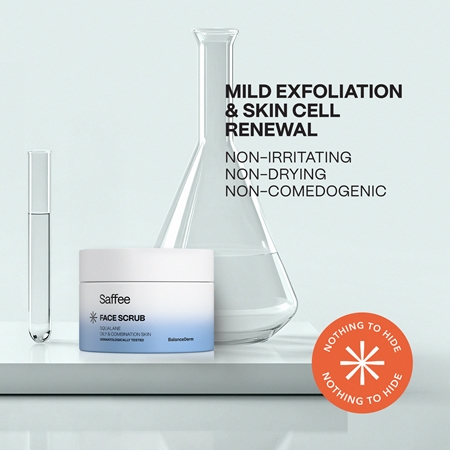 Saffee BalanceDerm Face Scrub piling za obraz za mastno in mešano kožo