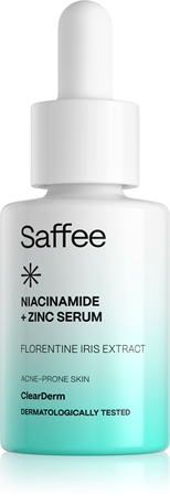 Saffee ClearDerm Niacinamide + Zinc Serum sérum matifiant anti-pores dilatés à la niacinamide et au zinc